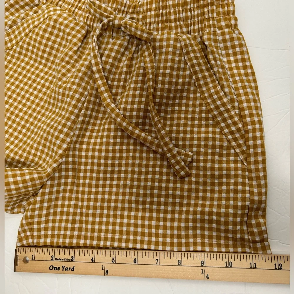 Sienna Sky Women’s ShortsYellow Mustard Gingham Check. XS